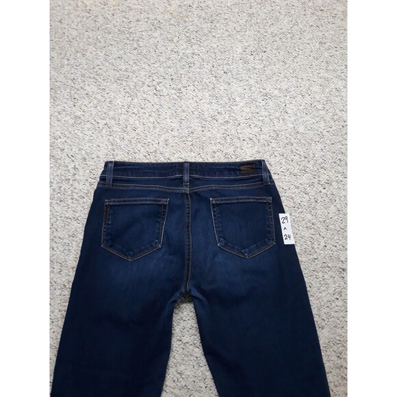 29x24 PAIGE Skyline Skinny Dark Wash Stretch - Picture 4 of 6